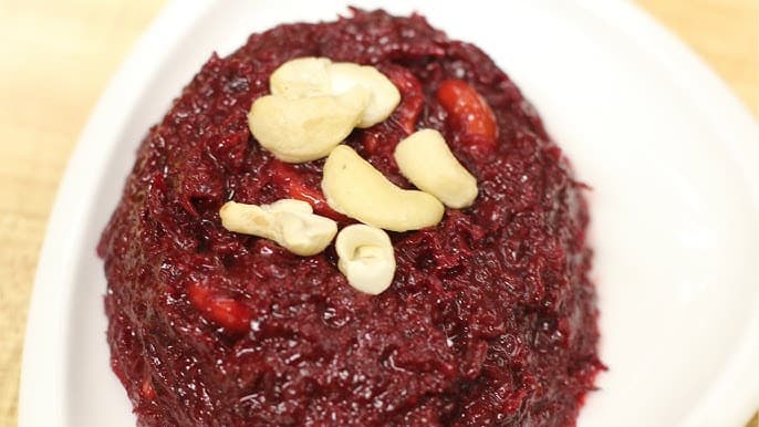 Beetroot & Oats Halwa Pudding