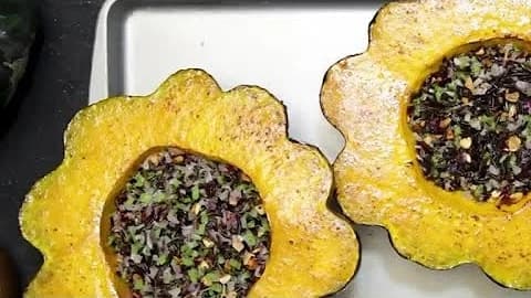 Biryani-Stuffed Acorn Squash