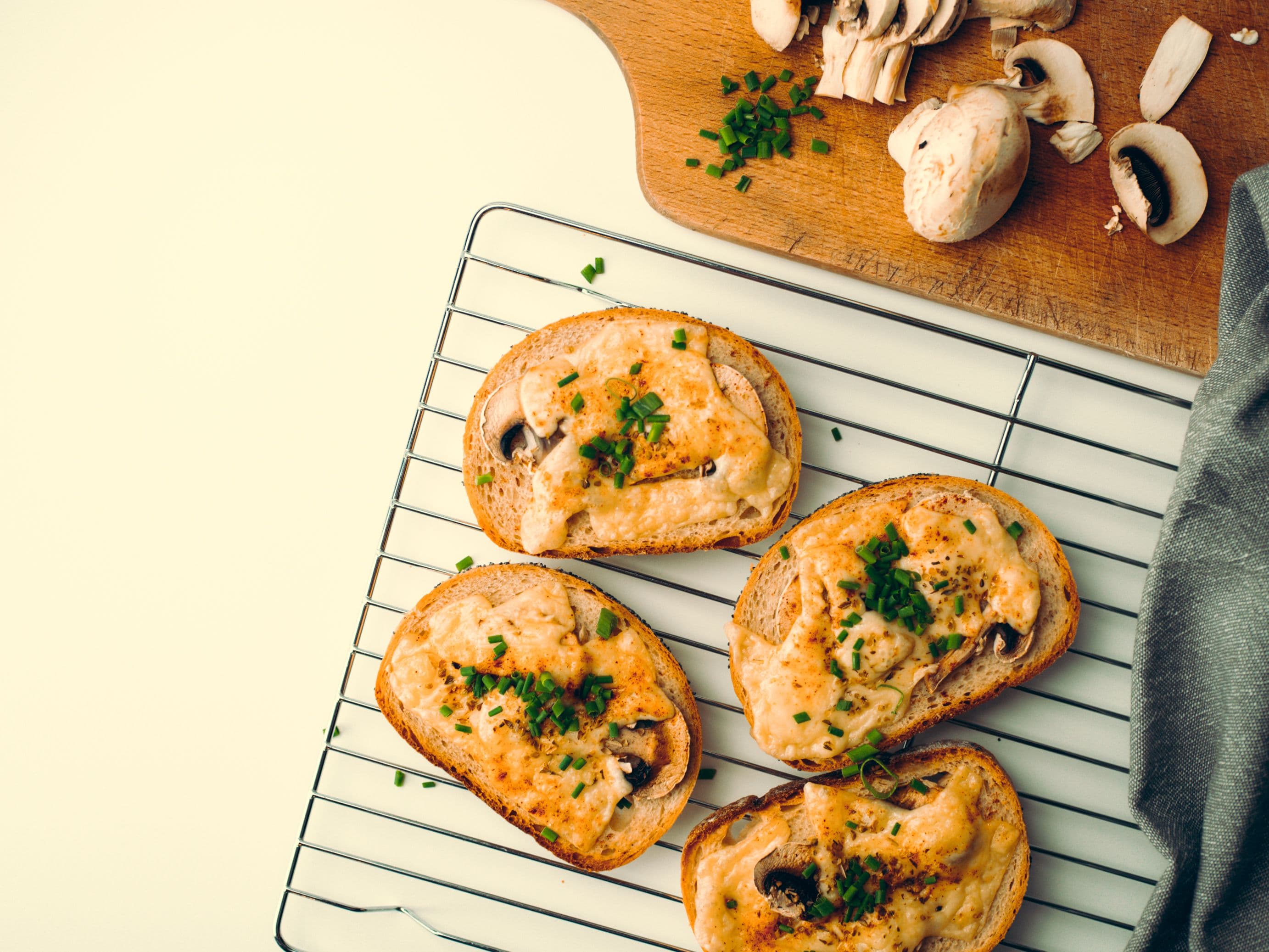 Brie and Mushroom Toasts
