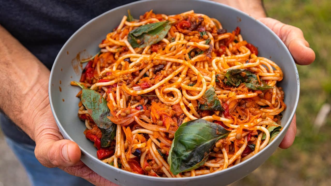 Caponata Style Celery Spaghetti