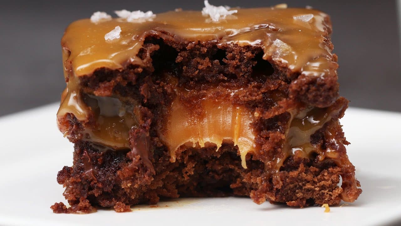 Caramel Peanut Fudge Cake