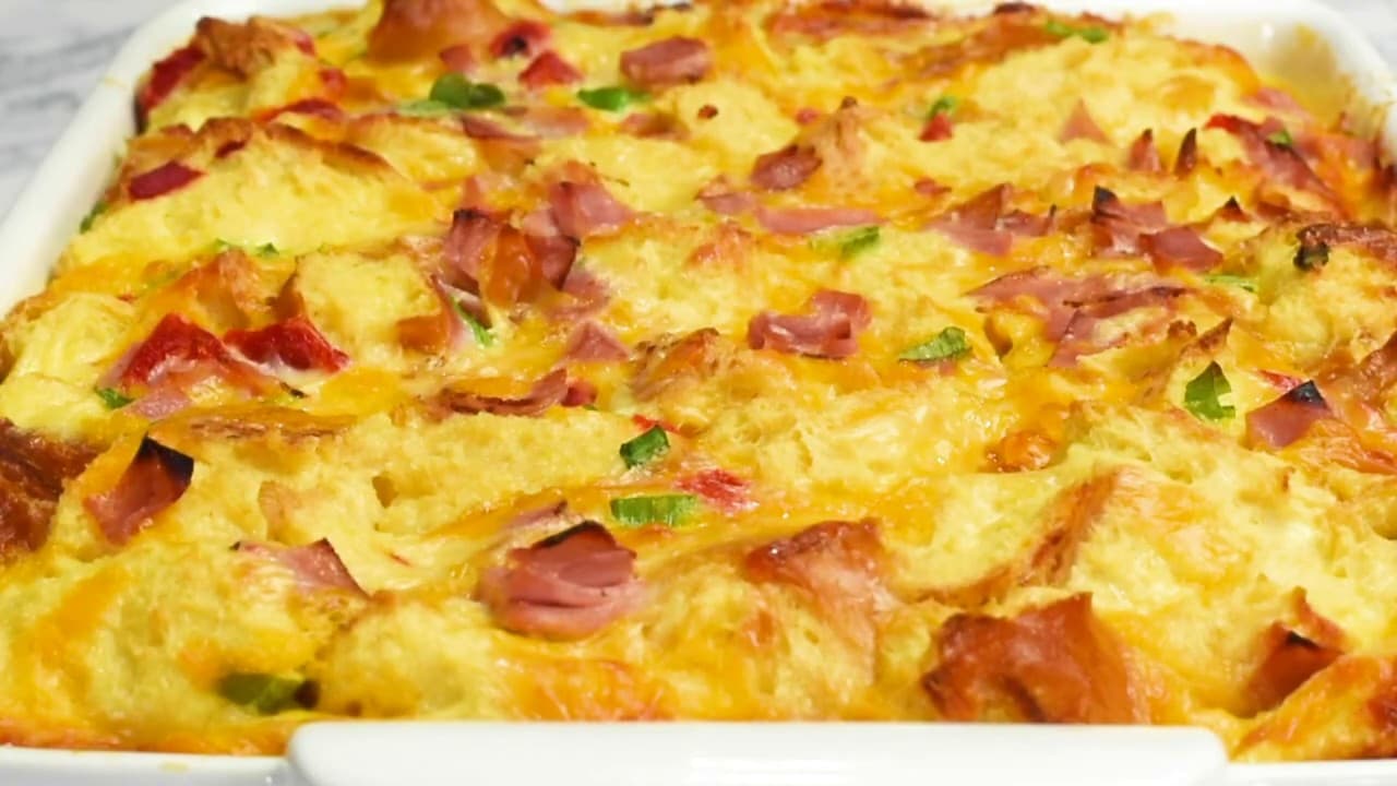 Cheese and Leek Strata
