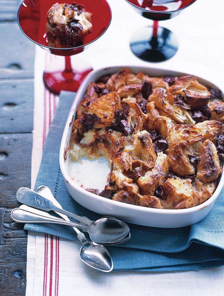 Chocolate Croissant Bread Pudding