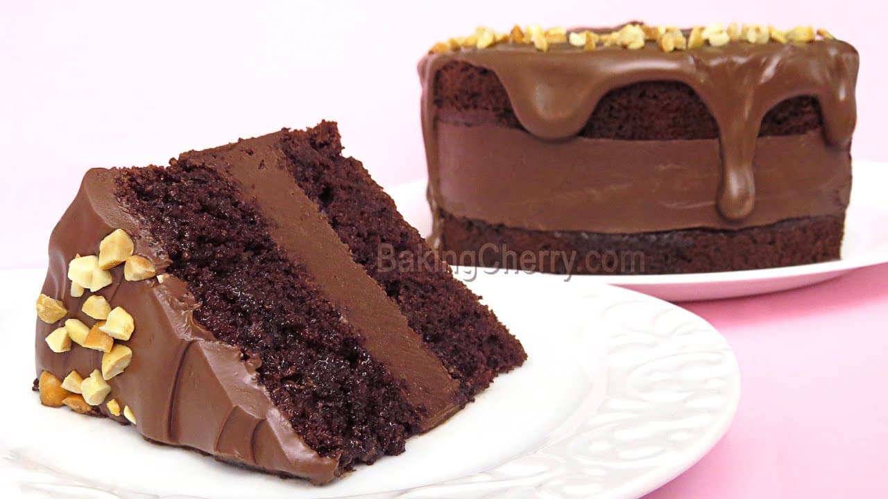 Chocolate Nutella Walnut Cake