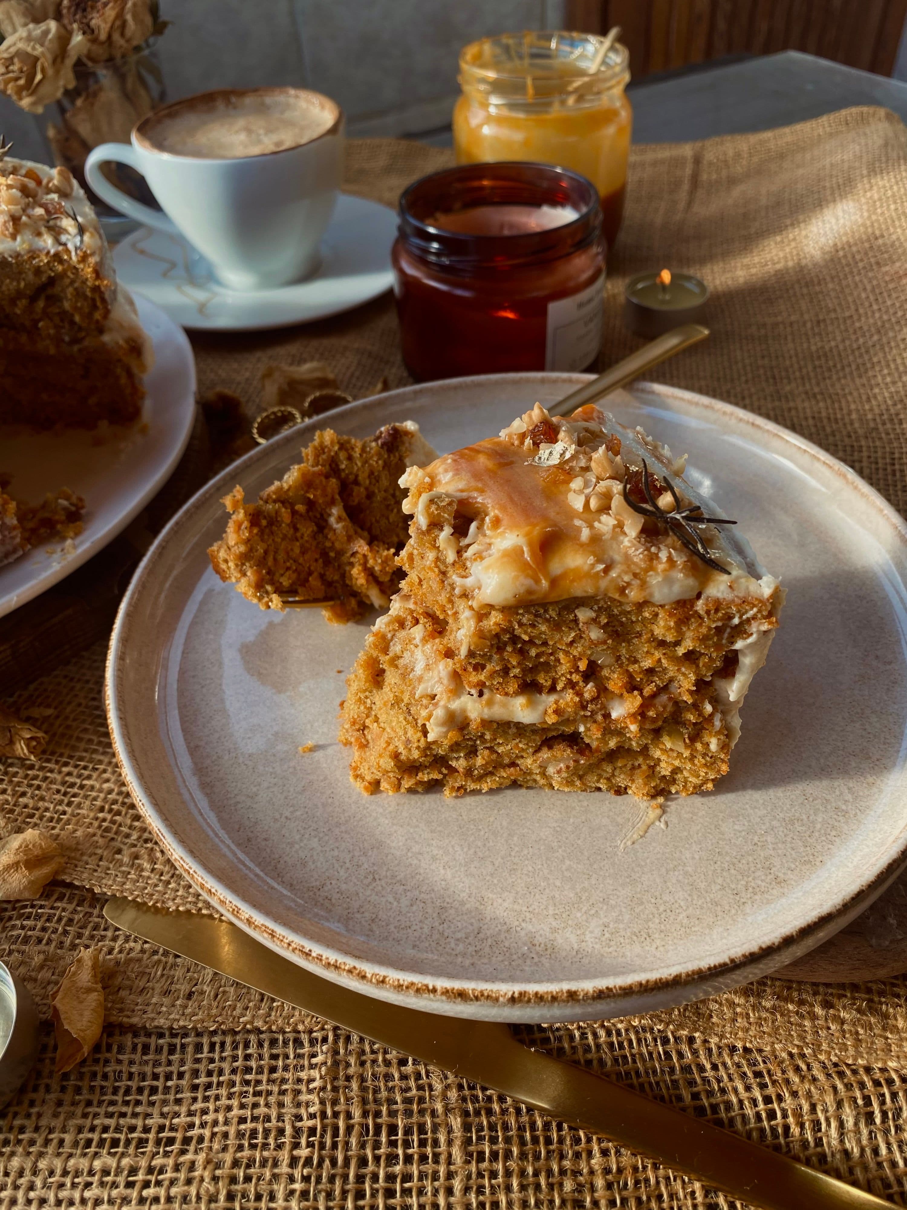 Cinnamon Roll Carrot Cake