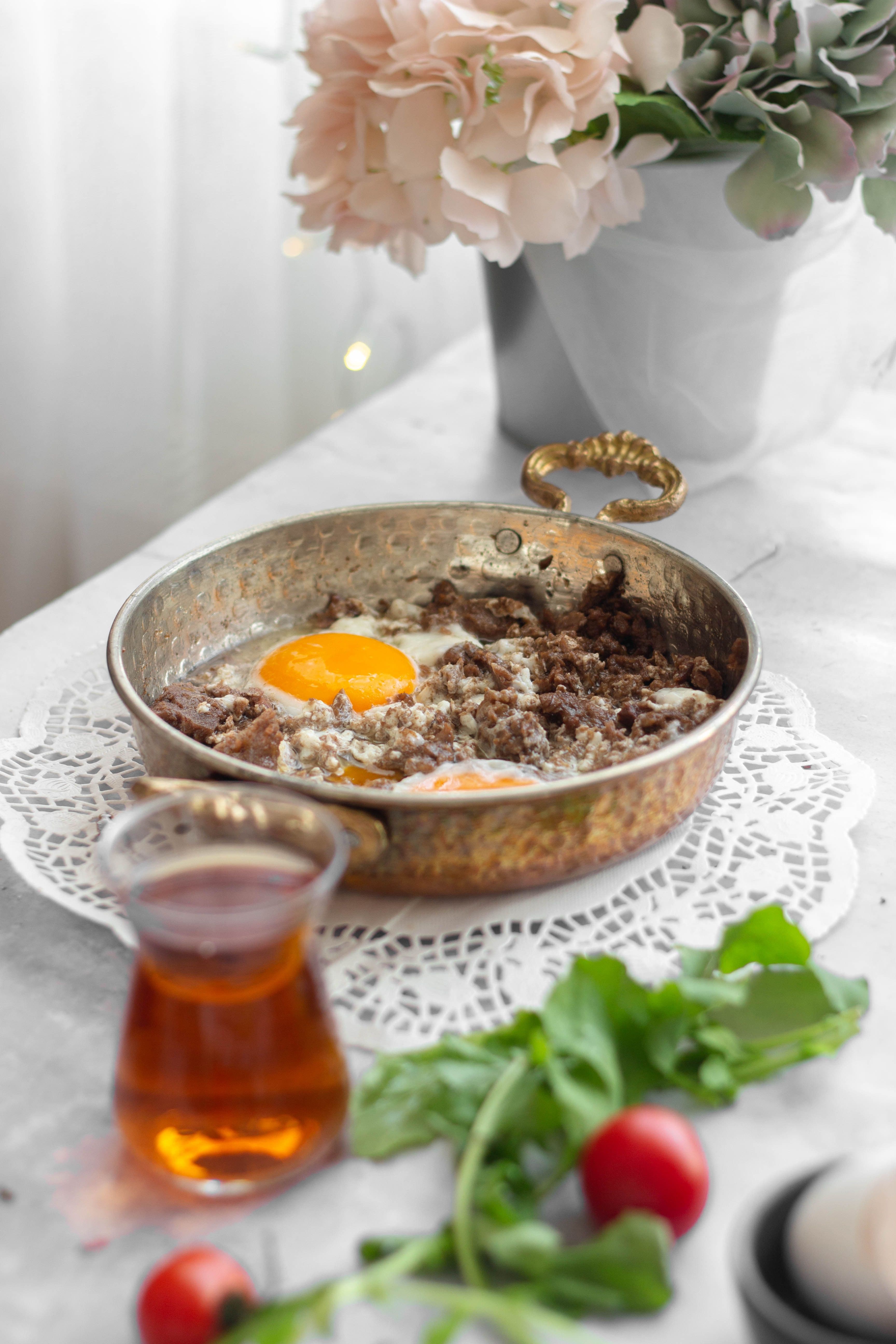 Eggs with Basterma