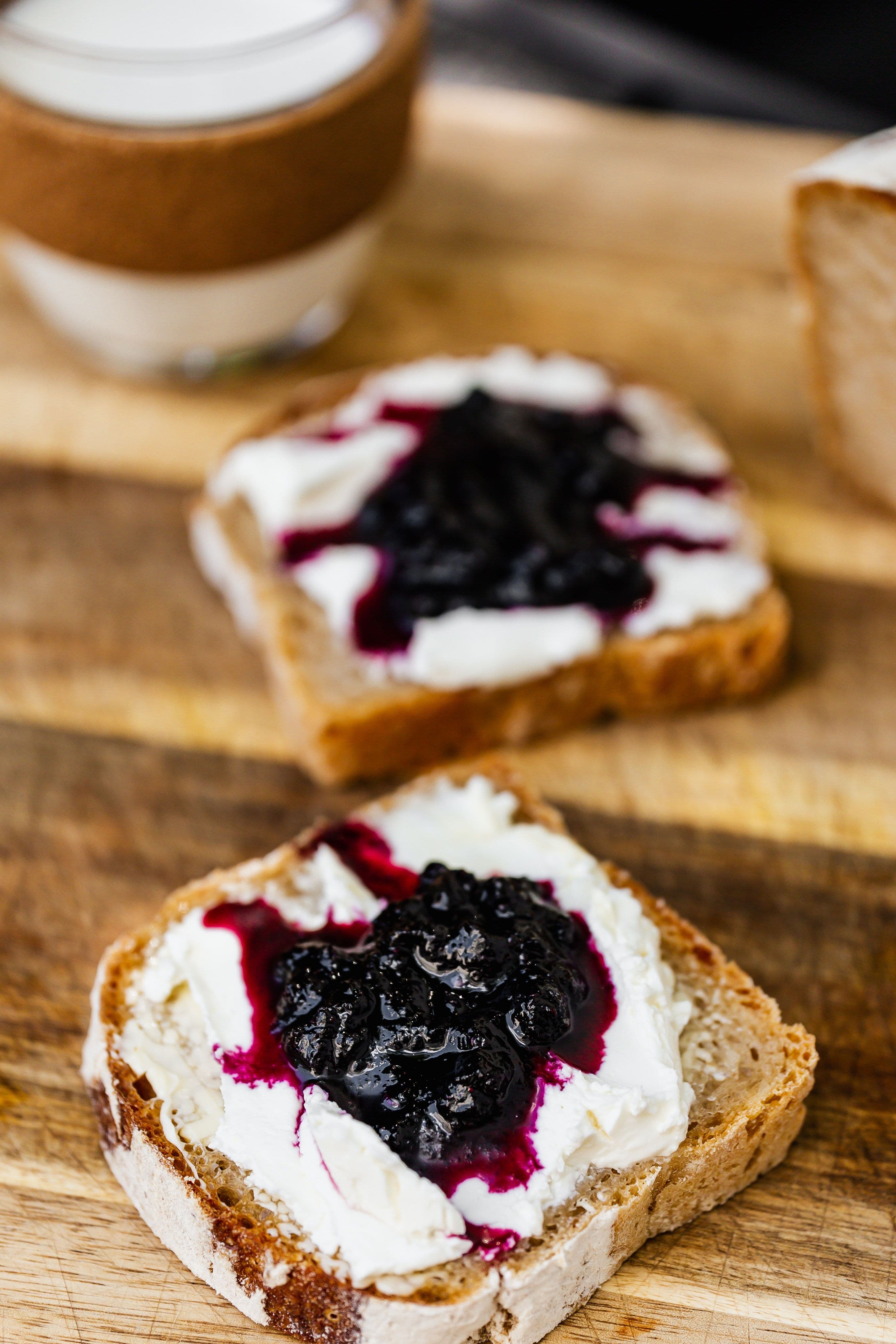 Eish with Cream Cheese and Jam