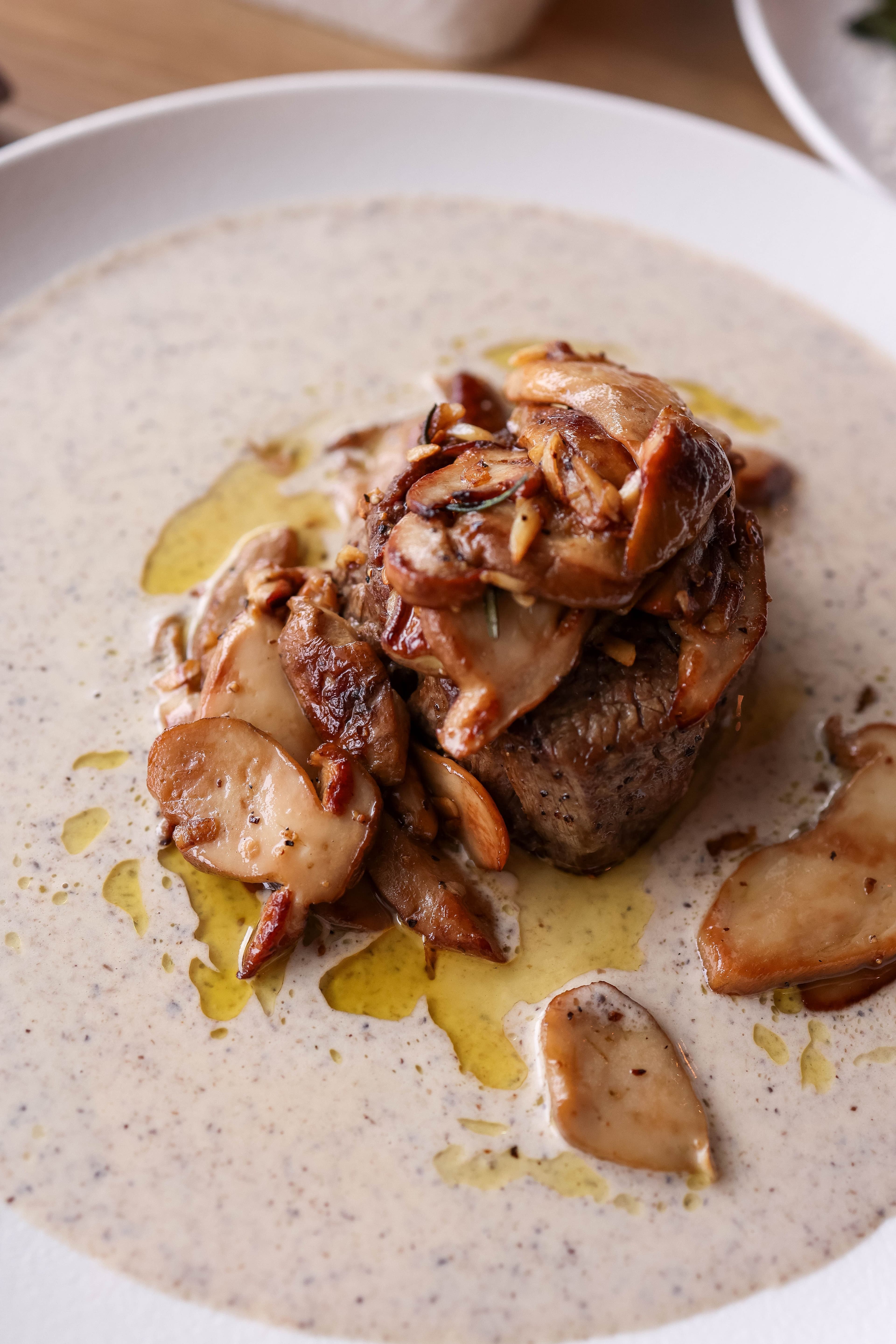 Flank Steak with Mushroom Sauce