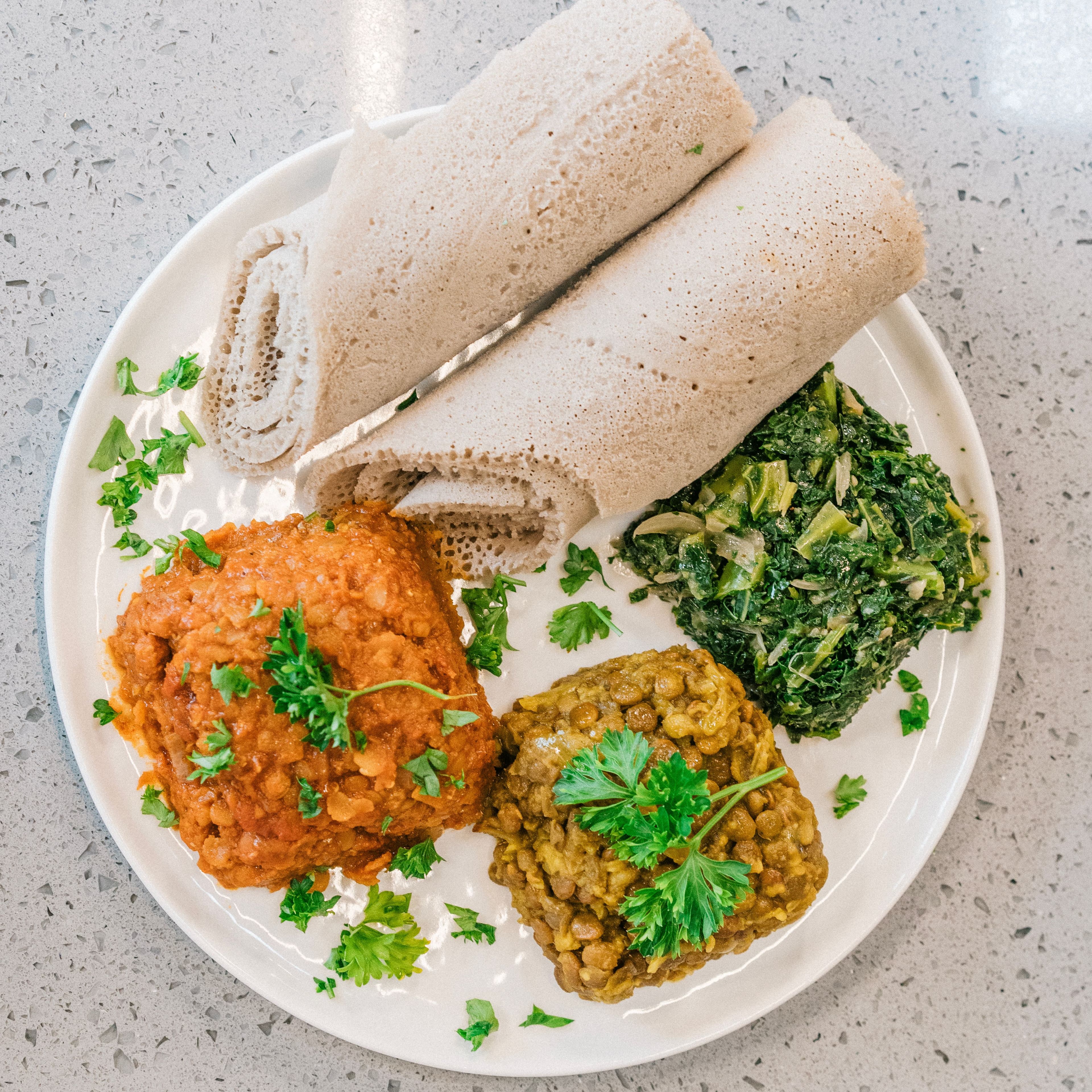Injera with Shiro