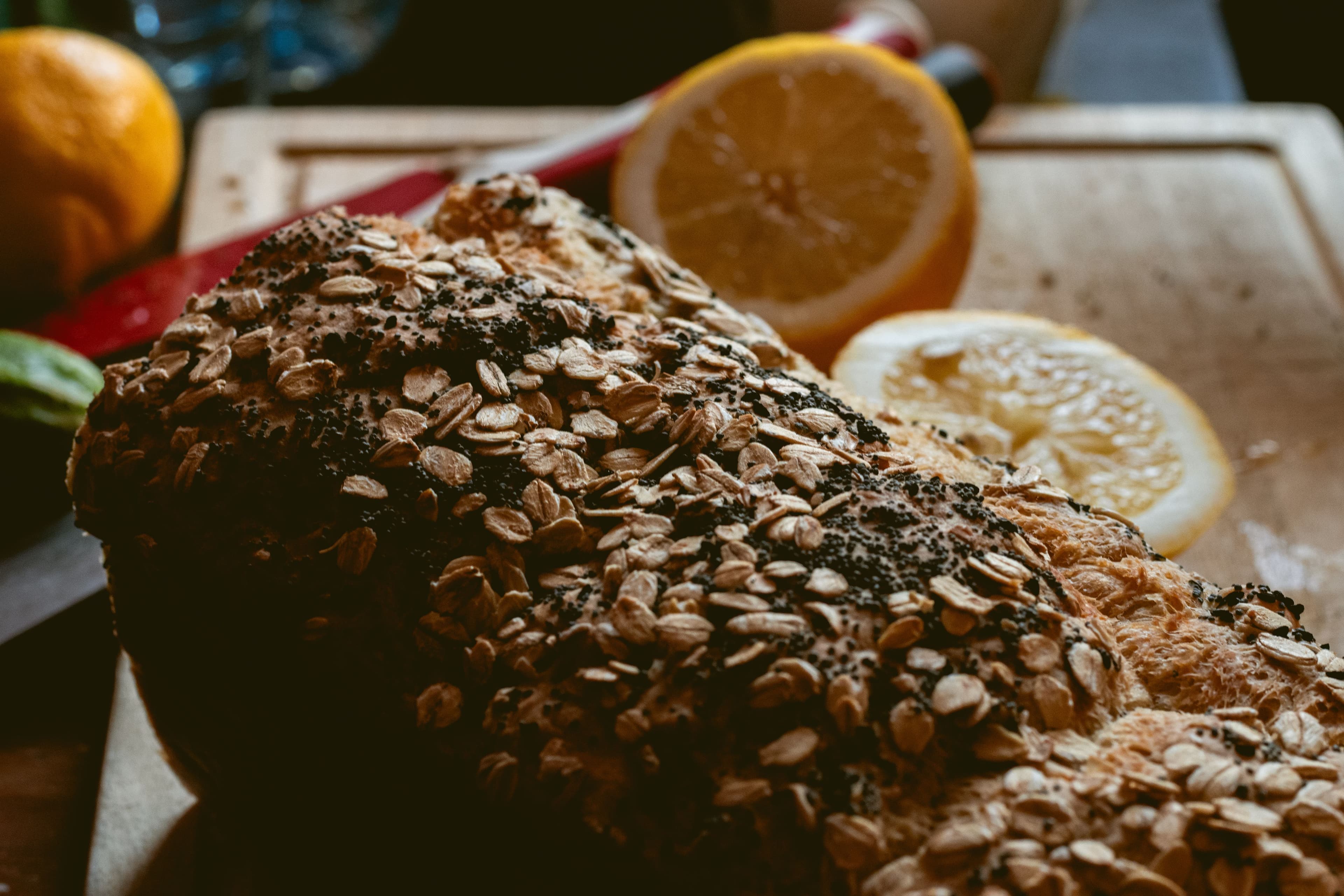 Lemon Chia Seed Cornmeal Bread