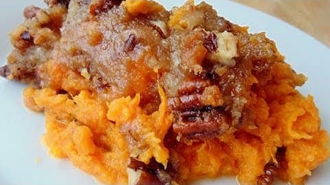 Pecan Topped Sweet Potato Casserole
