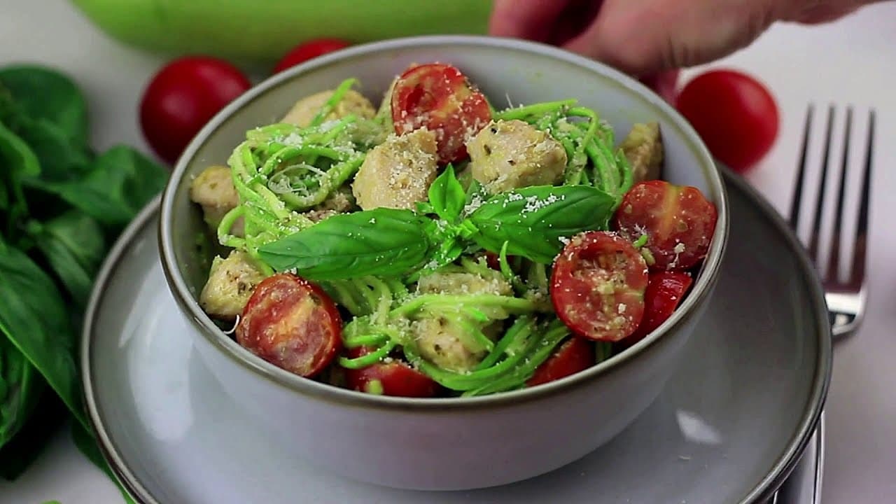 Pesto Chicken Zoodles