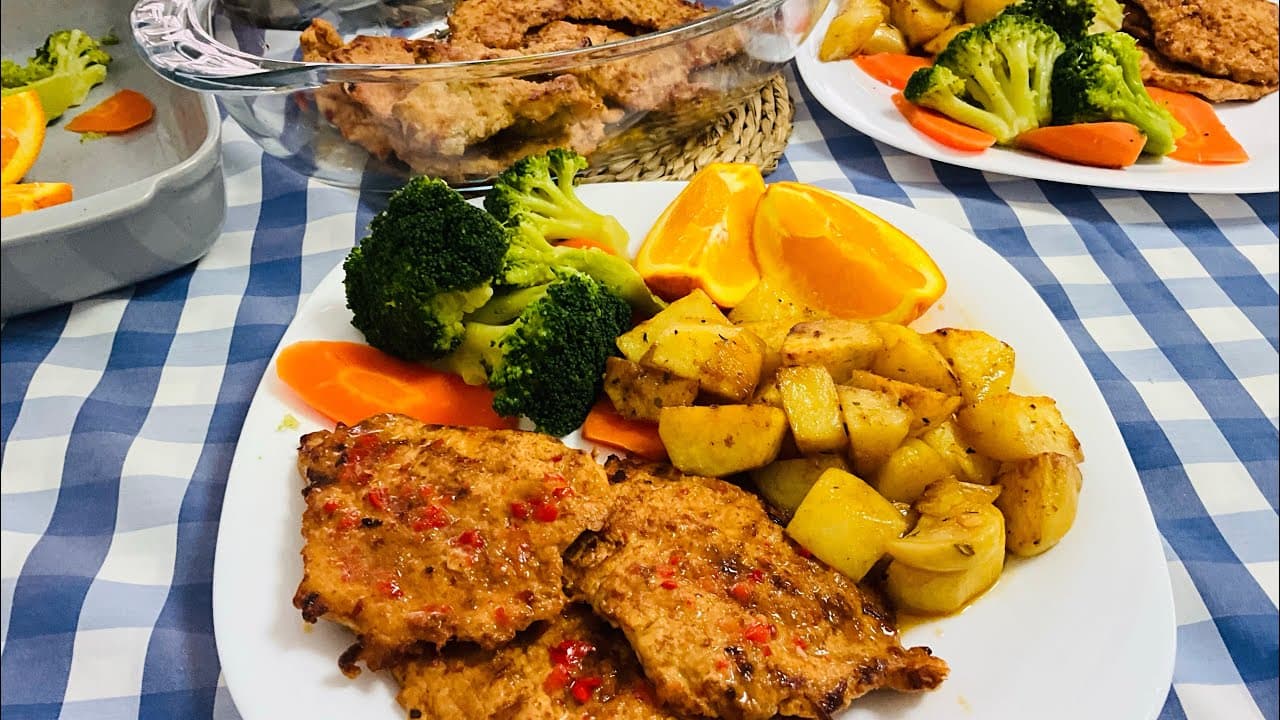 Portuguese barbecued pork (Febras assadas)