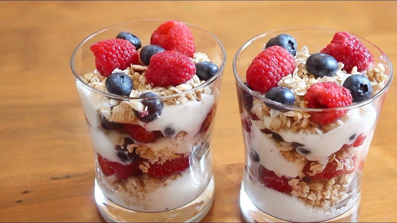 Raspberry and Granola Parfait