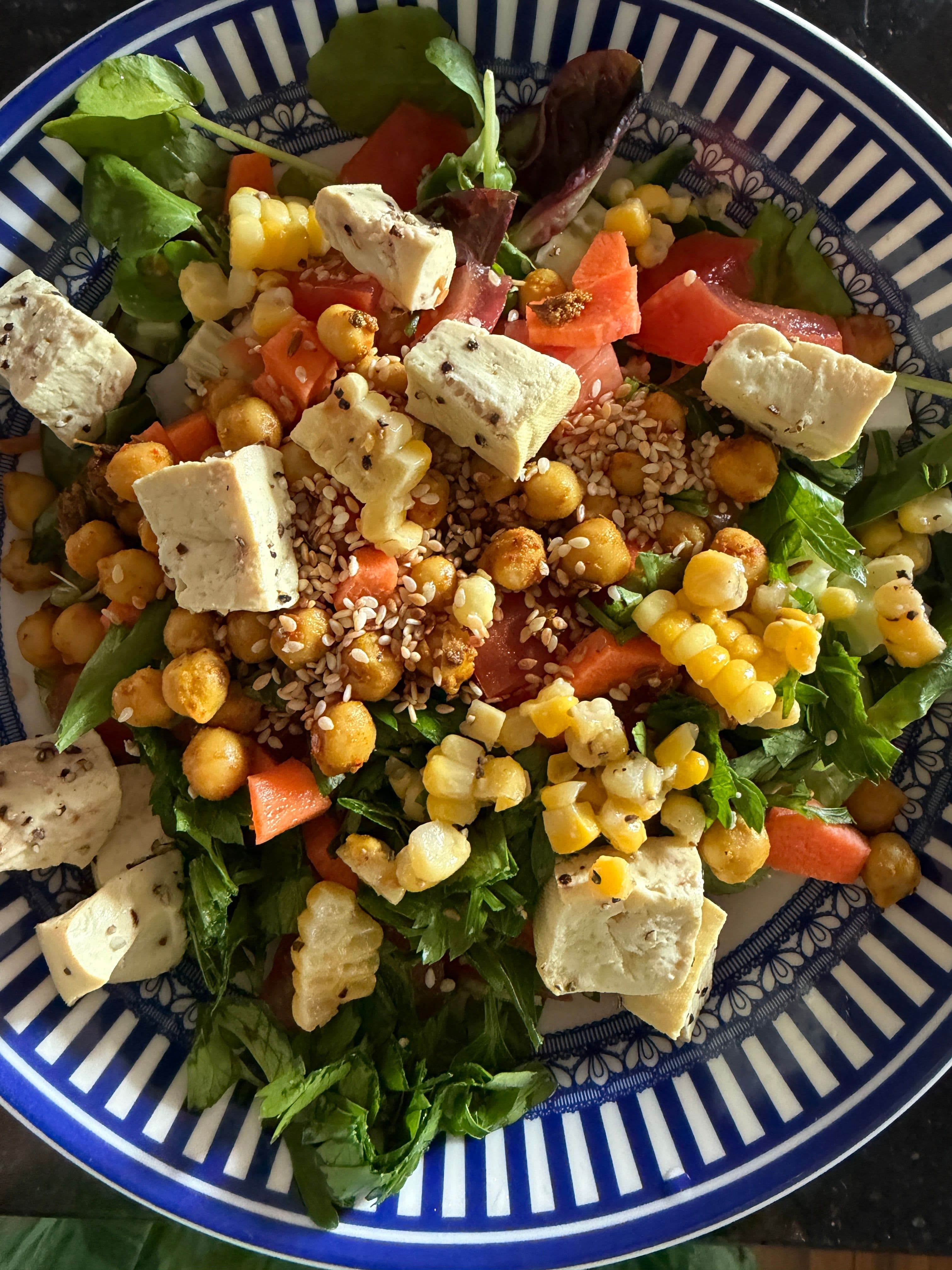 Roasted Chickpea Caesar Salad (Vegan)