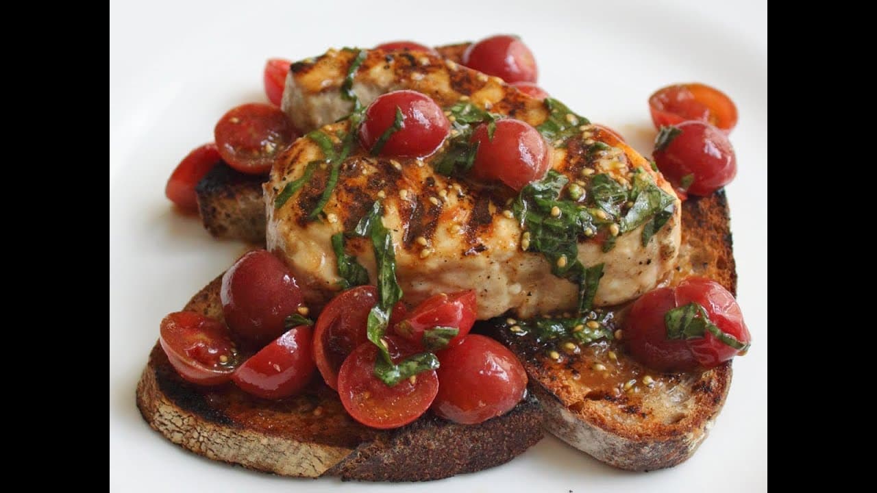 Roasted Fish Bruschetta