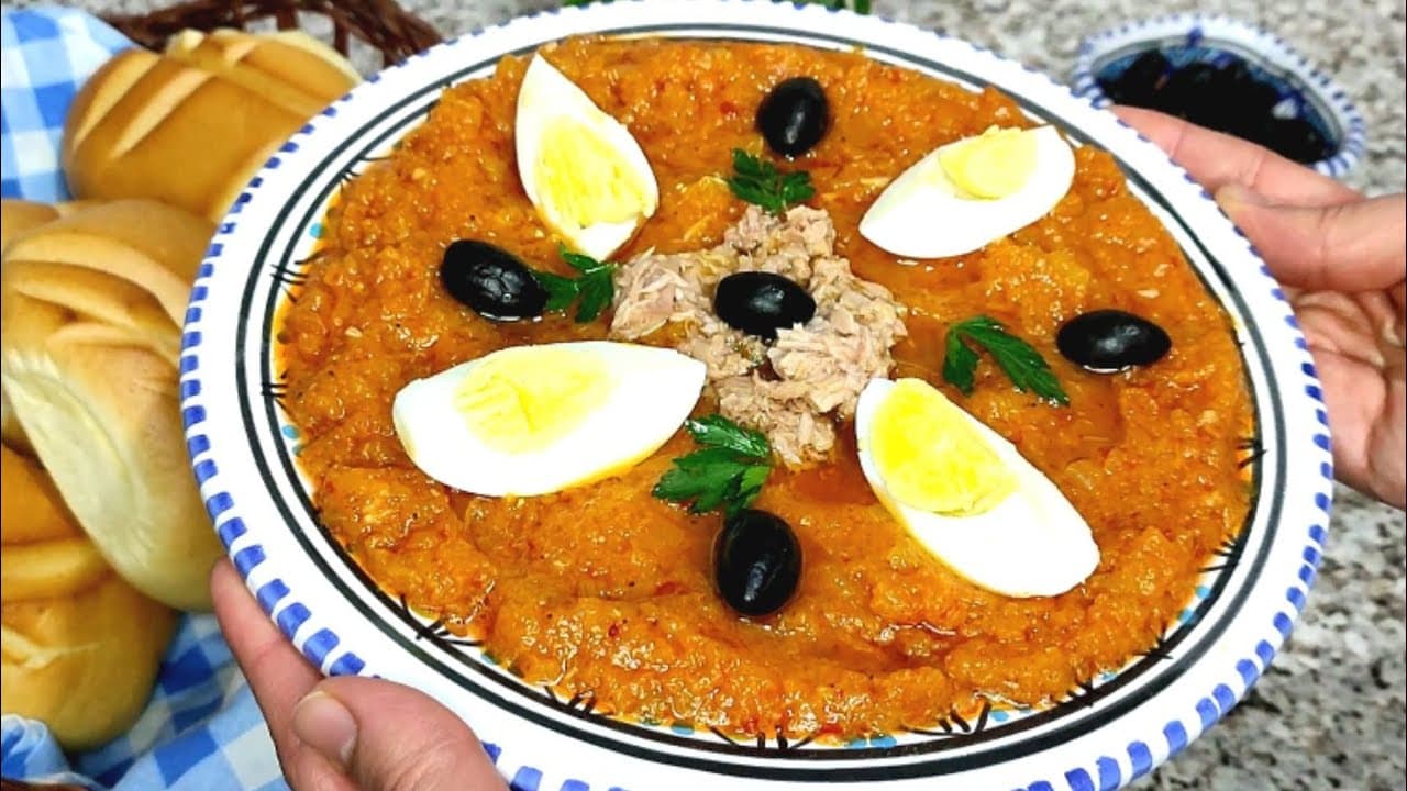 Slata Ommek Houria (Carrot Harissa Salad)