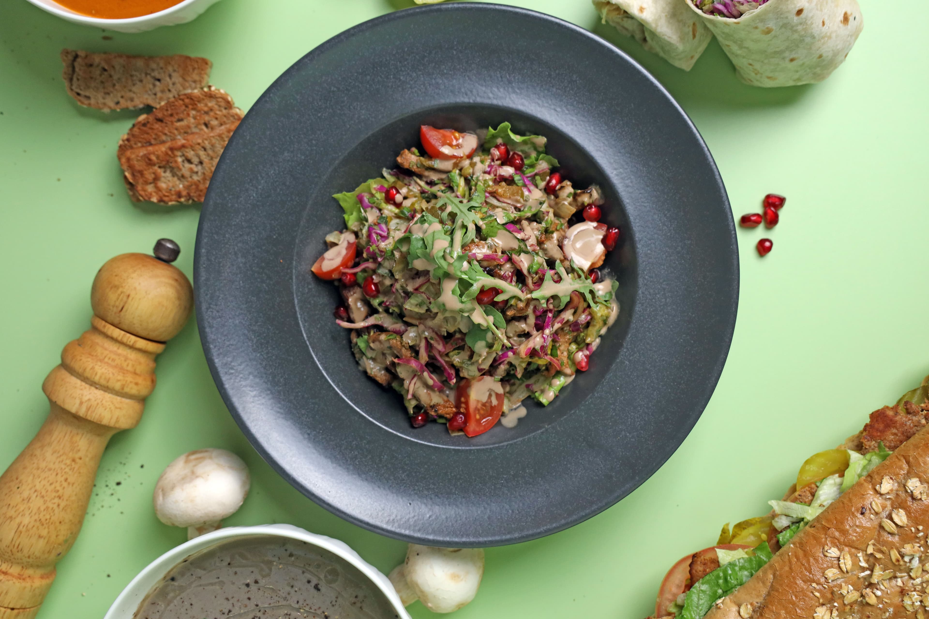 Spelt Bowl with Tahini Dressing
