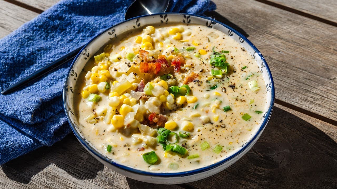 Spicy Grilled Corn Chowder