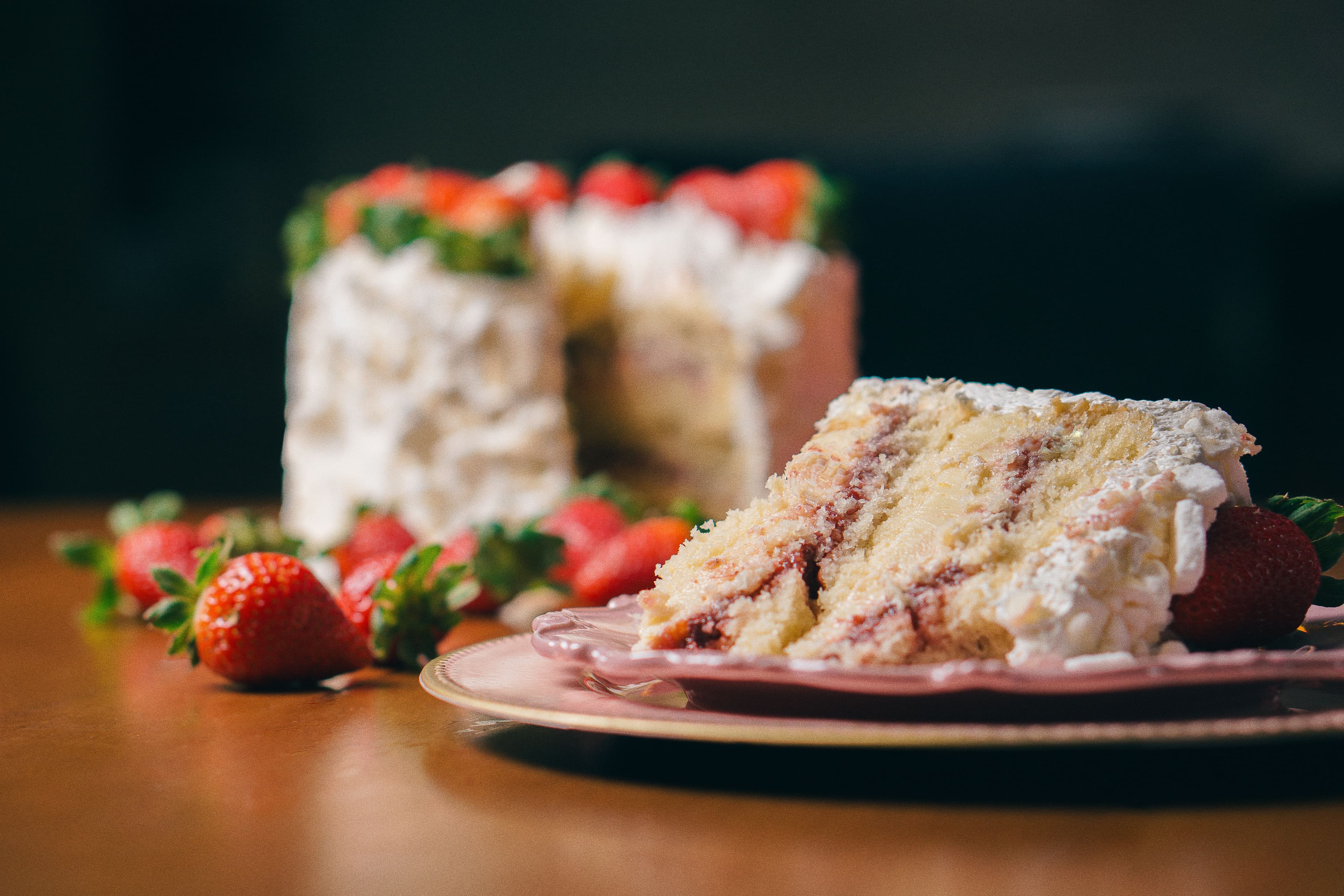 Strawberry Crunch Cake