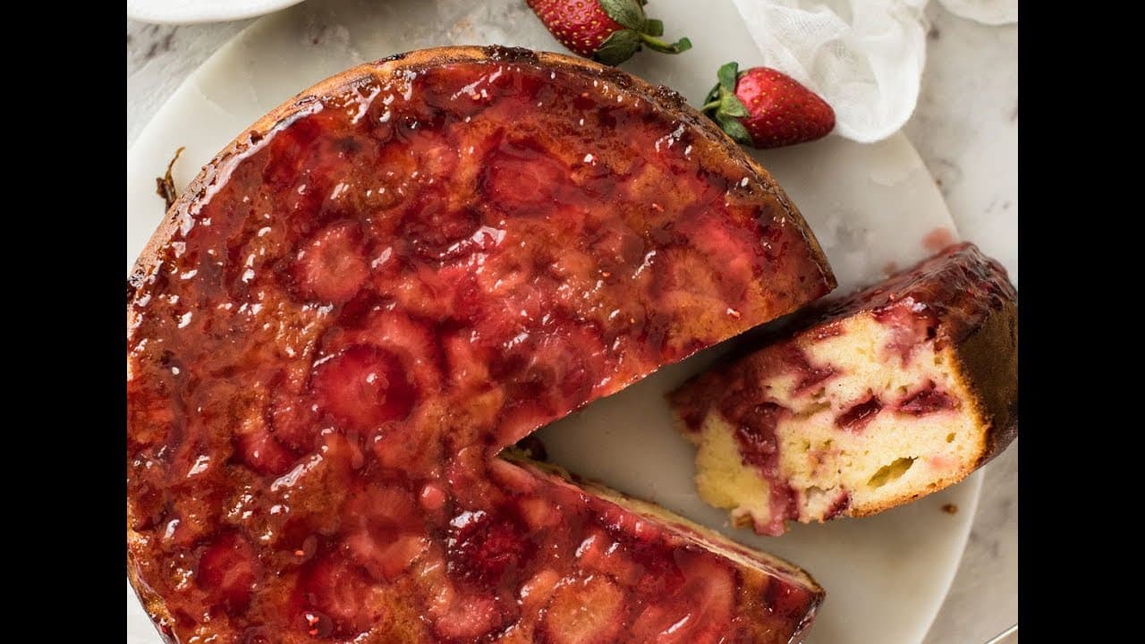 Strawberry Upside-Down Cakes