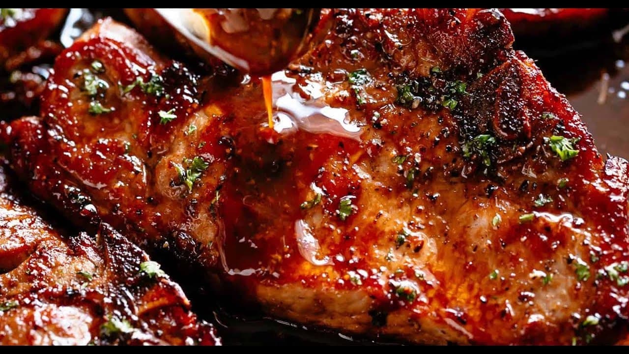 Sweet Mustard BBQ Pork Chops