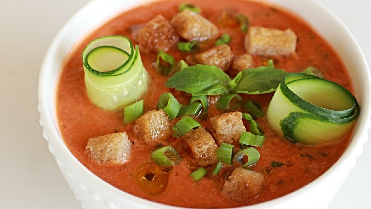 Sweet Pepper and Heirloom Tomato Gazpacho