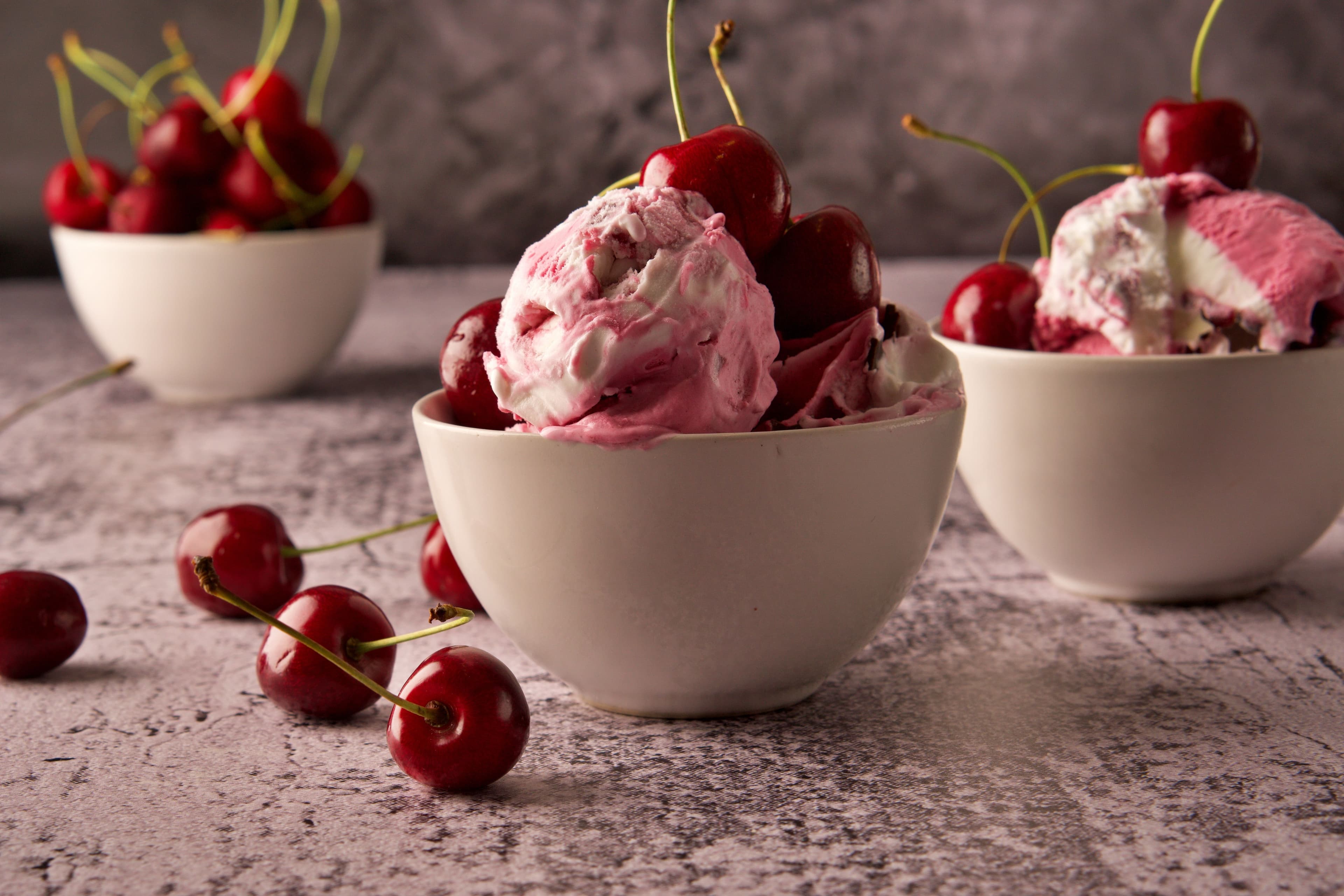 Vegan Spiced Cranberry Swirl Ice Cream