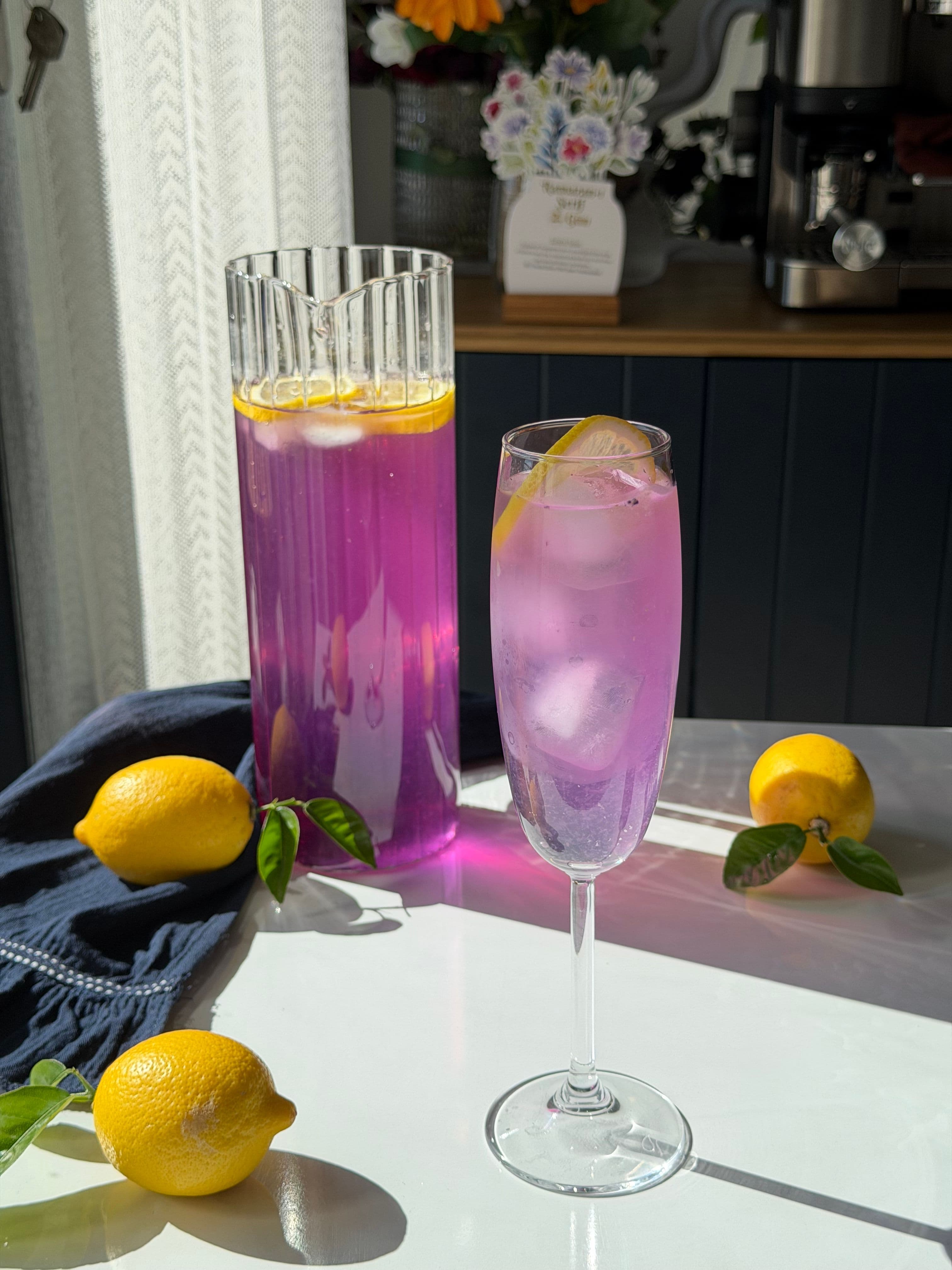 Violet Lemonade Cocktail