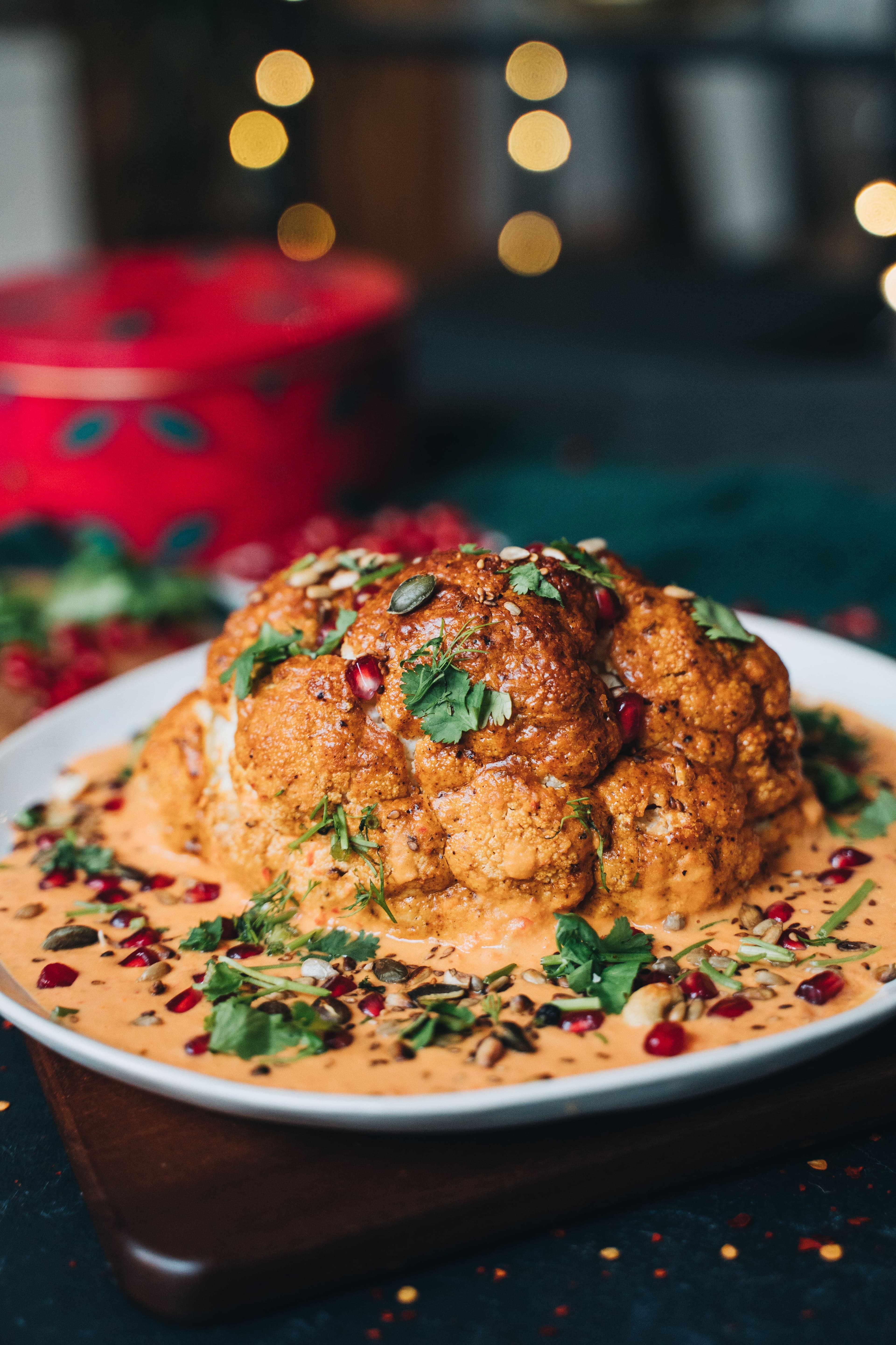 Whole Roasted Cauliflower with Chermoula
