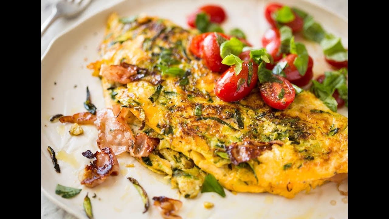 Zucchini Chicken Omelette
