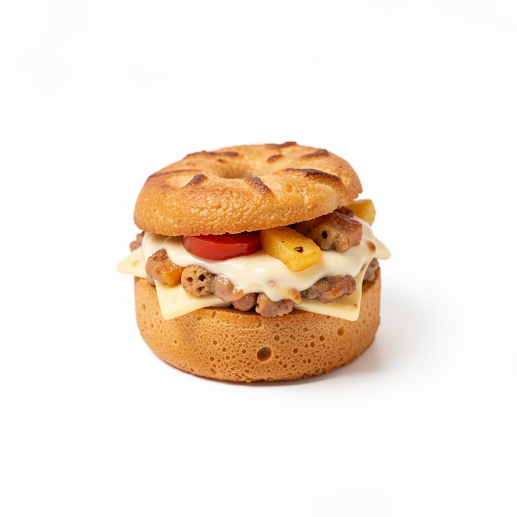 Breakfast filling (e.g., eggs, cheese, ham)