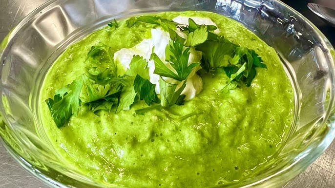 Gazpacho with Avocado Cream